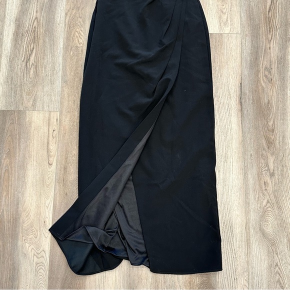 New JS Collections Black Faux Wrap Halter Maxi Dress - Picture 4 of 7